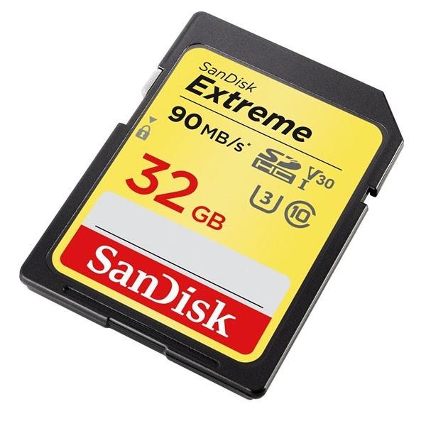 SDカード SDHCカード Extreme 32GB U3 UHS-I 90MB/s Class10 SanDisk サンディスク 海外パッケージ ゆうパケット送料無料｜spd-shop｜02