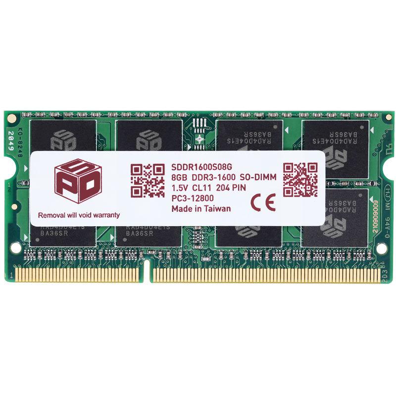 SPD ポイント5倍 ノートPC用メモリ SPD DDR3 1600 SO-DIMM 8GB(8GBx1枚
