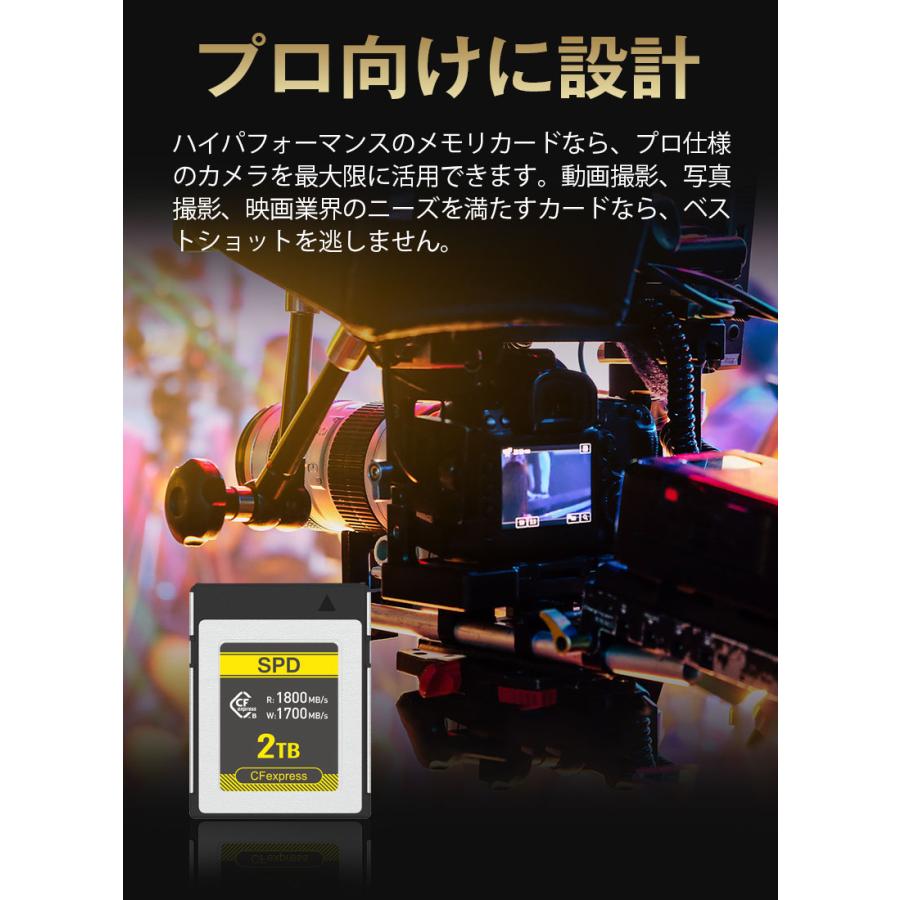 PERGEAR CFExpress-B 2TB メモリーカードとカードリーダー PERGEAR CFE-B Prime CFexpress Type-B Memory Card(2TB) - 2023