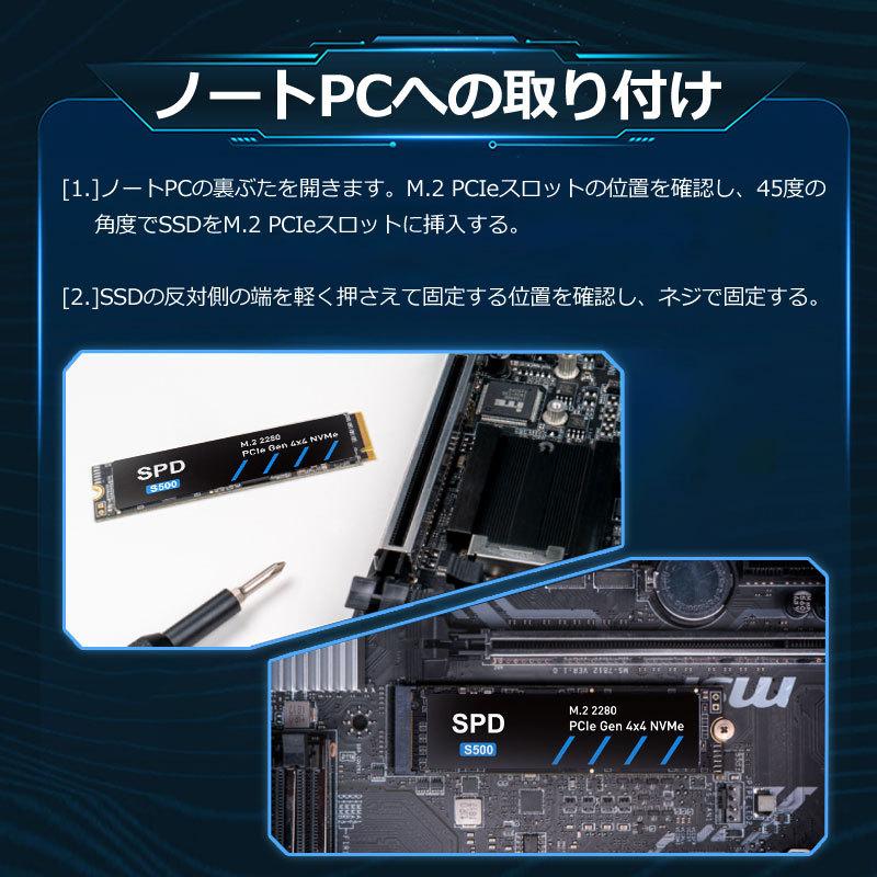 SPD SPD SSD 1TB【3D NAND TLC】M.2 NVMe PCIe Gen4x4 R:4900MB/s W