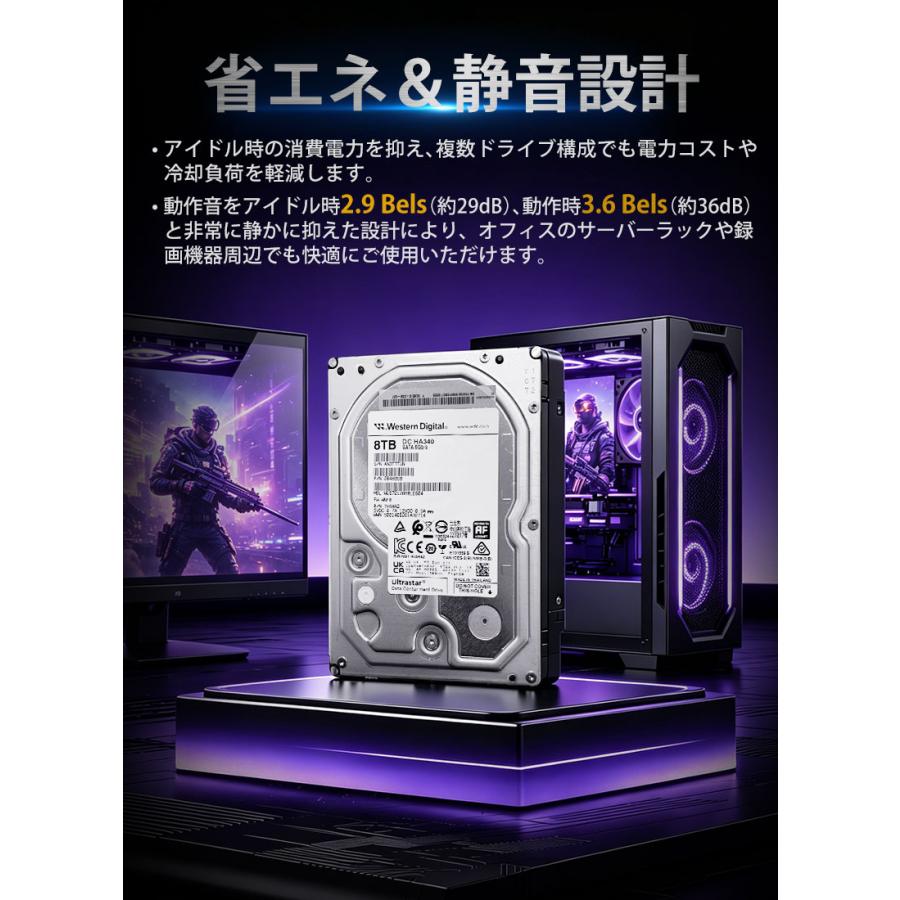 Western Digital Ultrastar DC HA340 データセンター用HDD 8TB 3.5