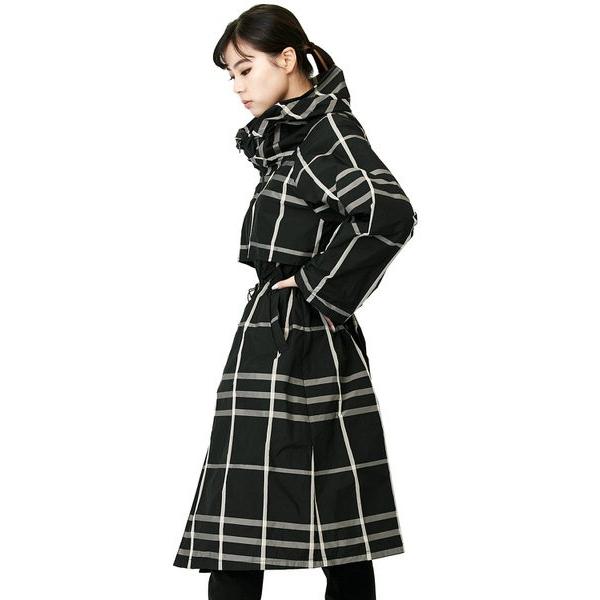 アンブレラヨーク付 ハイカウント チェック柄 ファスナー 膝下