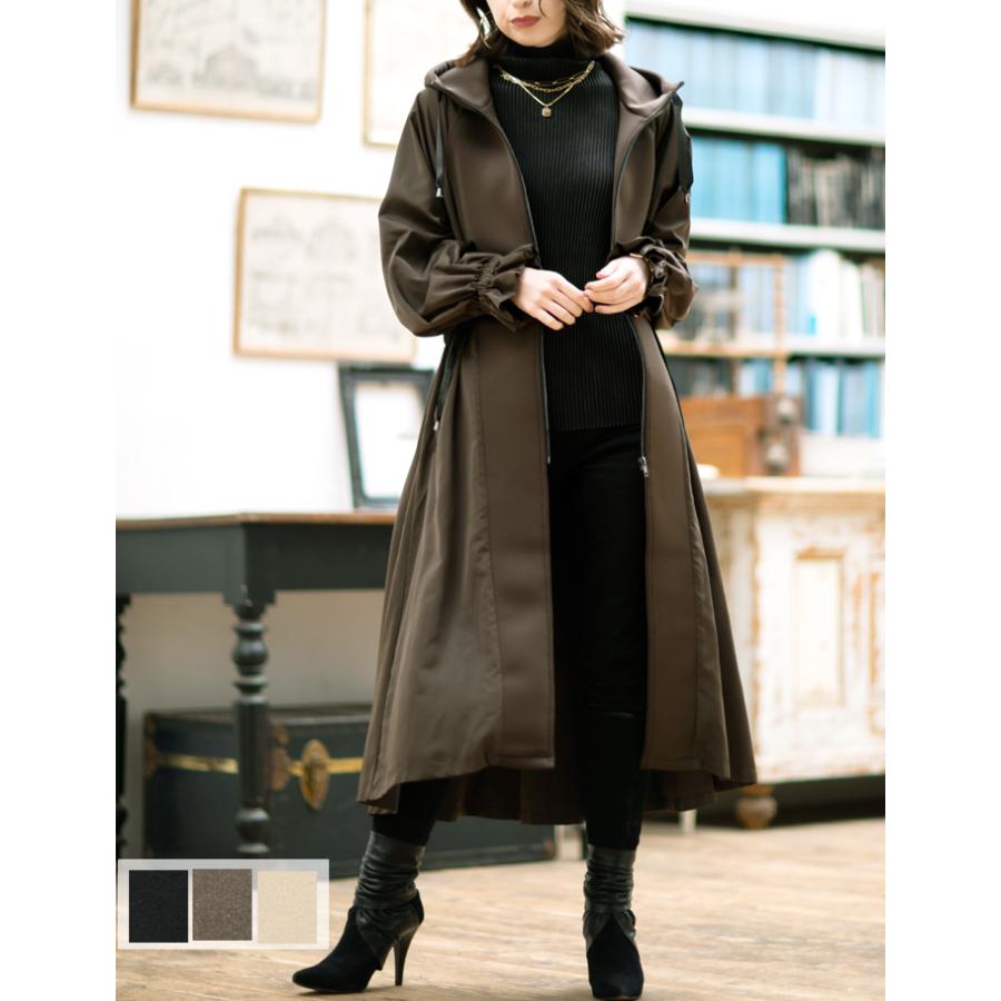 SPECCHIO 公式店 スペッチオ ロング コート ボンディング フード SPECCHIO 公式店 スペッチオ ロング コート ボンディング フード