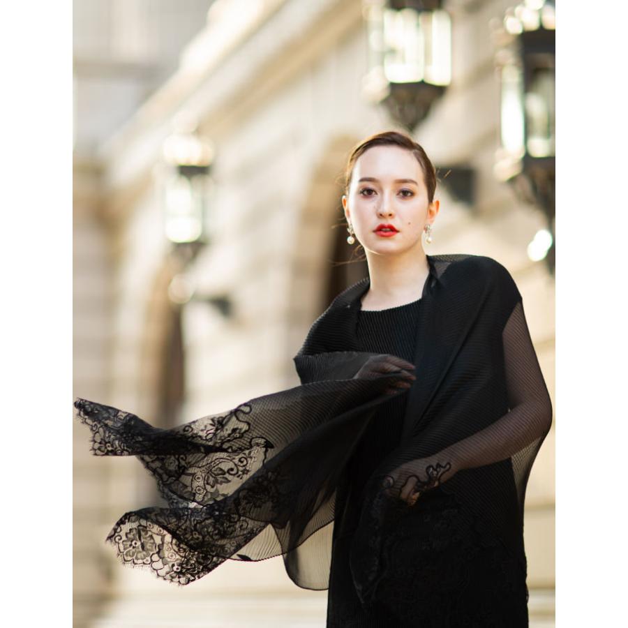 SPECCHIO（スペッチオ） 公式店 クリスタルプリーツ レース ストール