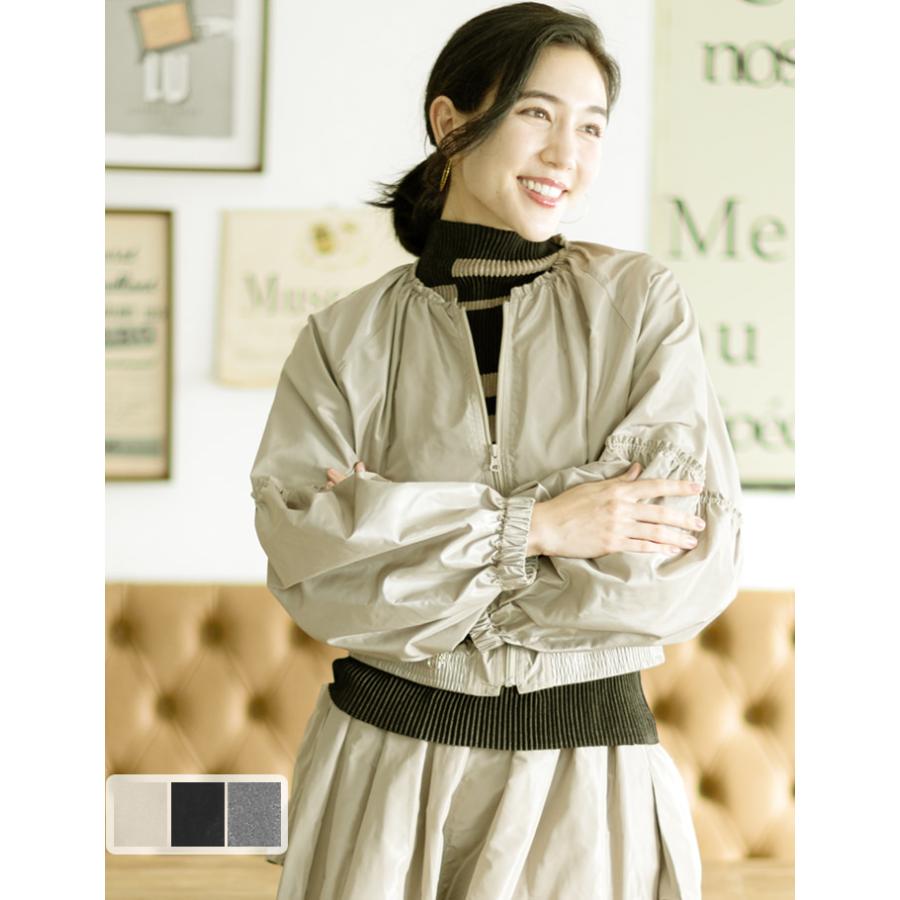 SPECCHIO（スペッチオ） 公式店 ノーカラー ブルゾン レディース