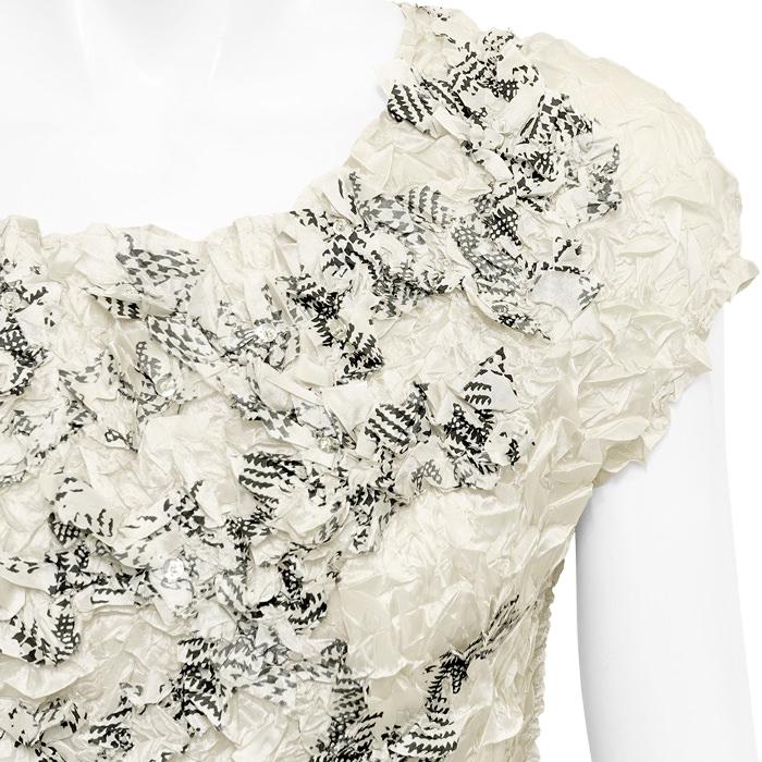 SPECCHIO（スペッチオ） Gプリーツ スパンコール ビーズ刺繍 半袖