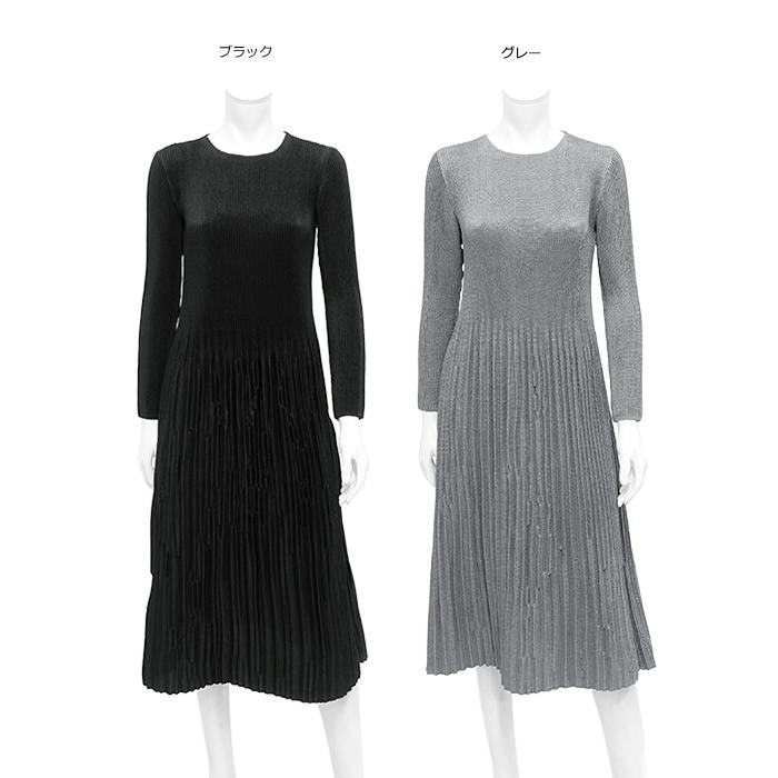 SPECCHIO シャトルプリーツ アレンジ 長袖 ワンピース レディース