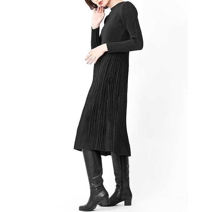 SPECCHIO（スペッチオ） シャトルプリーツ アレンジ 長袖 ワンピース