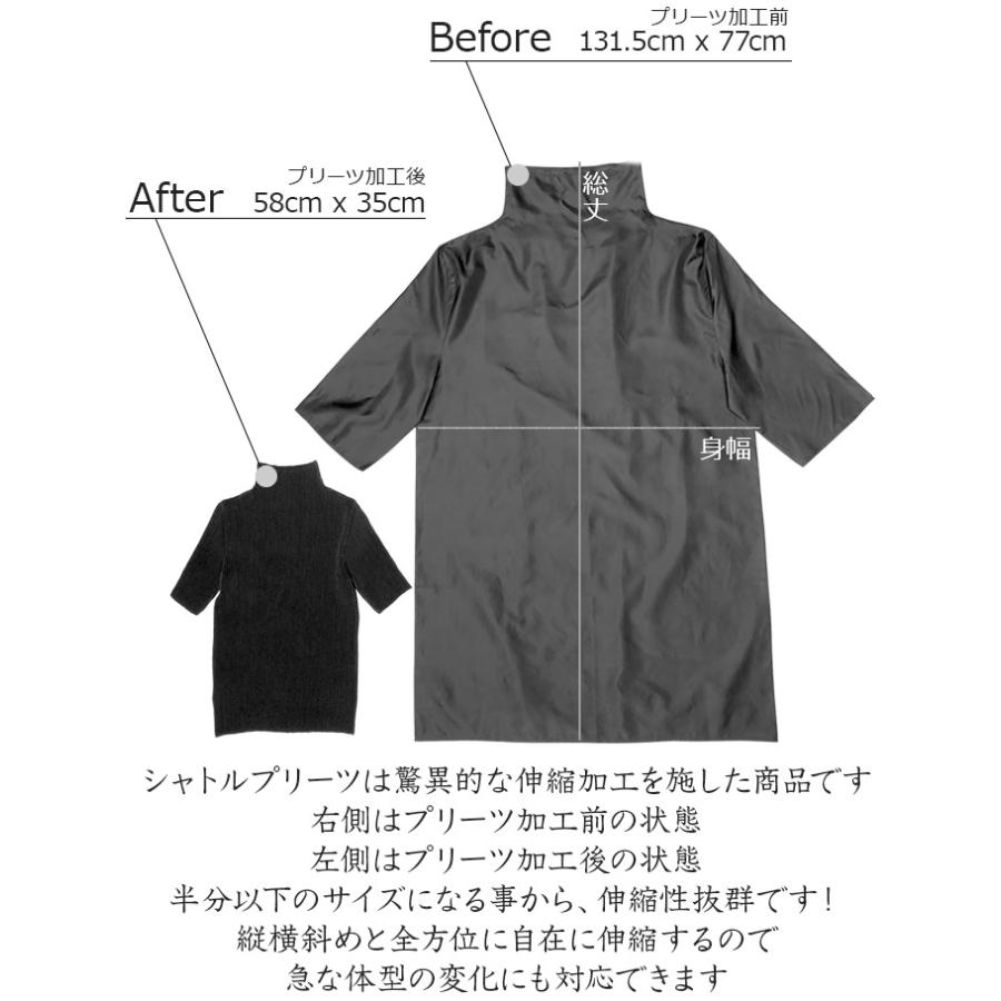 SPECCHIO（スペッチオ） 公式店 五分袖 ハイネック ブラウス プリーツ