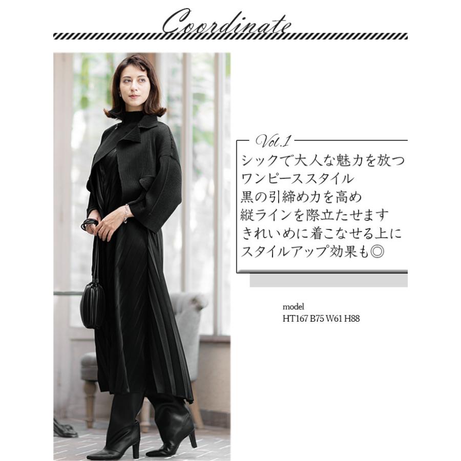 SPECCHIO（スペッチオ） 公式店 五分袖 プリーツ ブラウス ハイネック