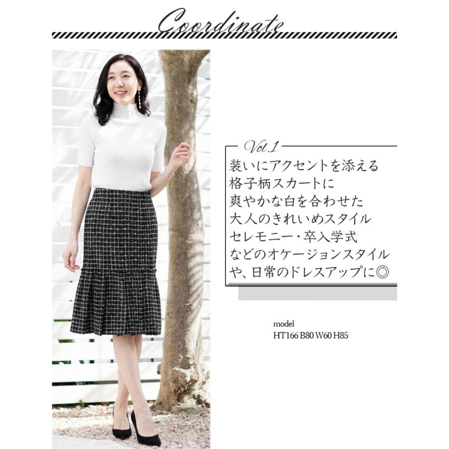 SPECCHIO（スペッチオ） 公式店 五分袖 ハイネック ブラウス プリーツ 