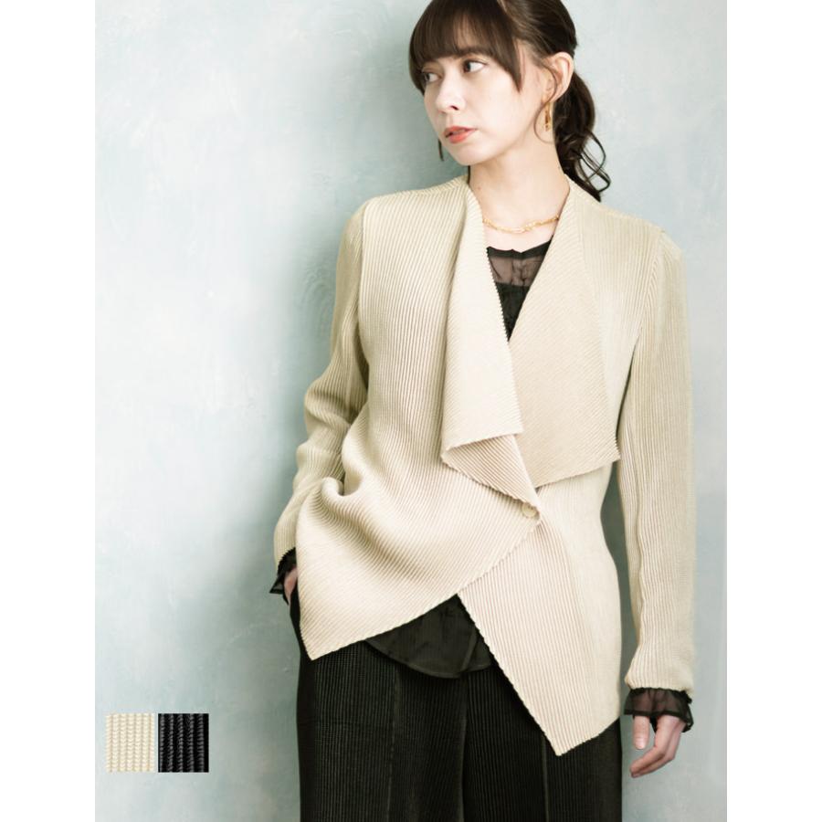 SPECCHIO（スペッチオ） 公式店 ドレープカラー ジャケット レディース