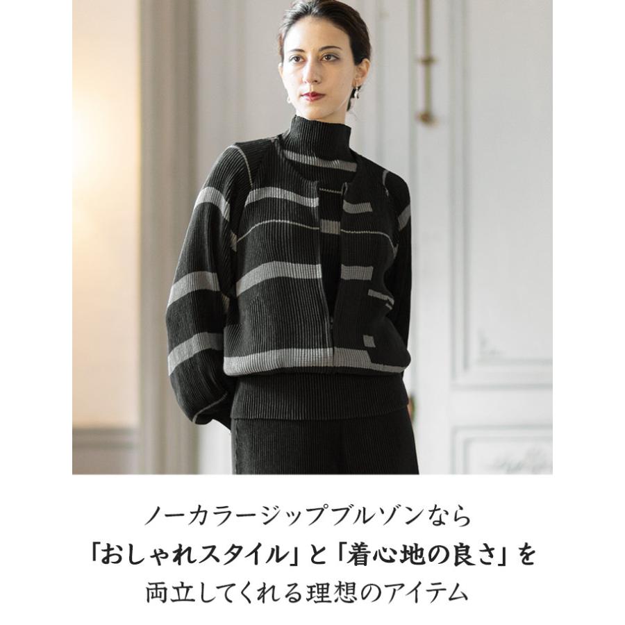 SPECCHIO（スペッチオ） 公式店 プリーツ ノーカラーブルゾン
