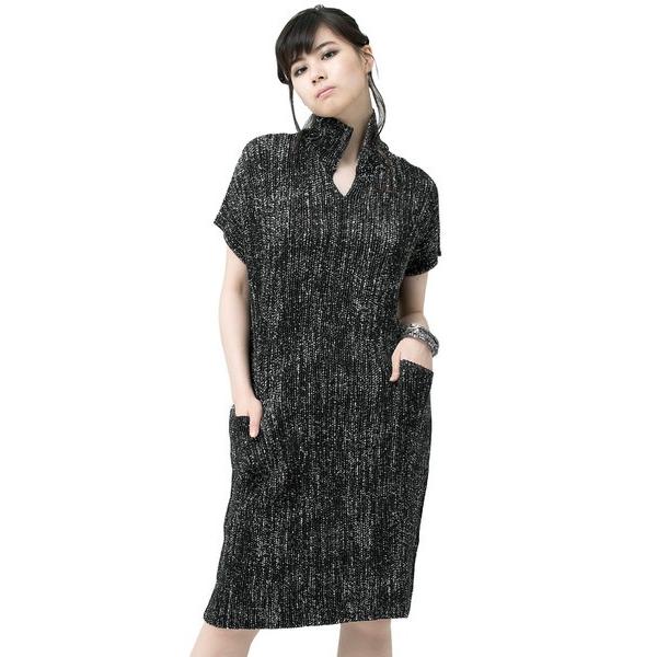 シャトルプリーツ モノトーンプリント 襟付き ゆったり ワンピース フォーマル Specchio スペッチオ 471 505 60 Specchio Pleats 通販 Yahoo ショッピング