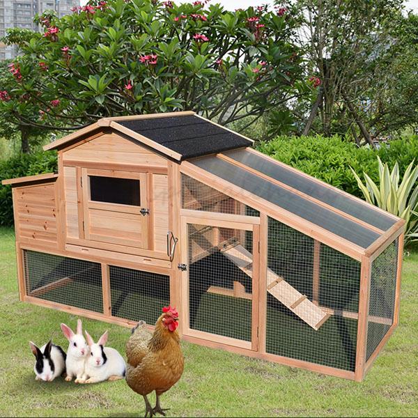 バードゲージ 大型鶏 鶏 インコ用 鳥籠 サークル ケージ 小動物用品 組立式ペットケージ別荘天然杉材 防腐材 木製 飼育透明なドア 鳥籠 小動物 犬 猫 鶏 鴨うさぎ 二重 室外 Cw 019 スペシャルチャンスストア