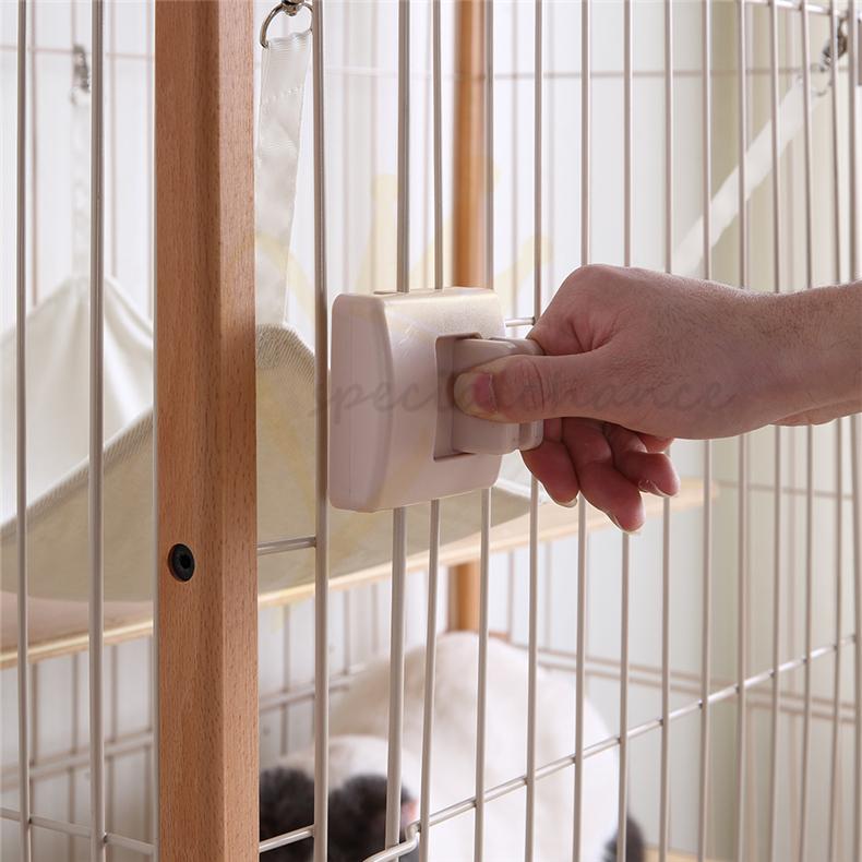 猫 ケージ キャットケージ 3段木製フレーム ハンモック付 広々大型 猫ゲージ 高級感 おしゃれキャットハウス ネコ ハウス 留守番 保護 脱走防止 ナチュラル 直売激安 Www Parksolar Cl