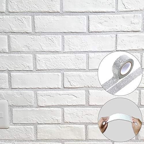 Deerzon 軽量レンガ 曲がる ブリックタイル 汚れ 防止 軽い リノベーション リフォーム Diy 60 ホワイト目地テー Supersport Tn