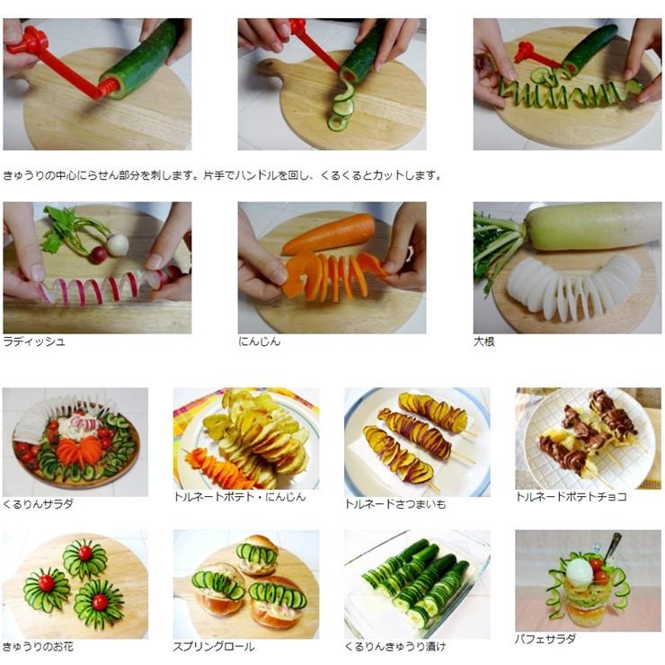 小久保工業所 野菜スライサー 螺旋カッター 飾り野菜 くるりん 小久保工業所 野菜スライサー 螺旋カッター 飾り野菜 くるりん