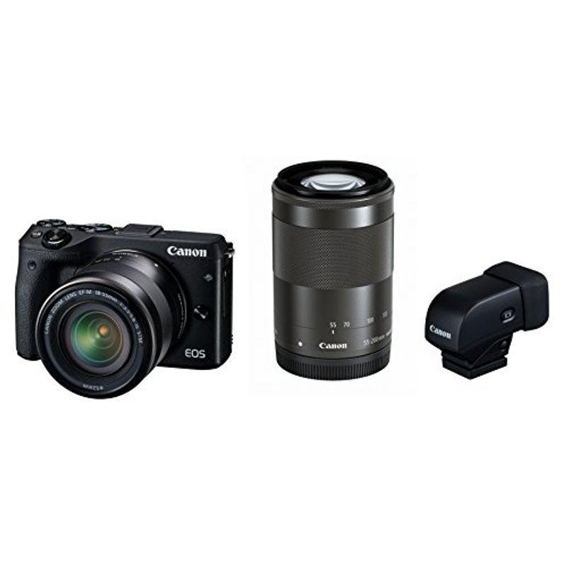 Canon ミラーレス一眼カメラ EOS M3 ダブルレンズEVFキット(ブラック