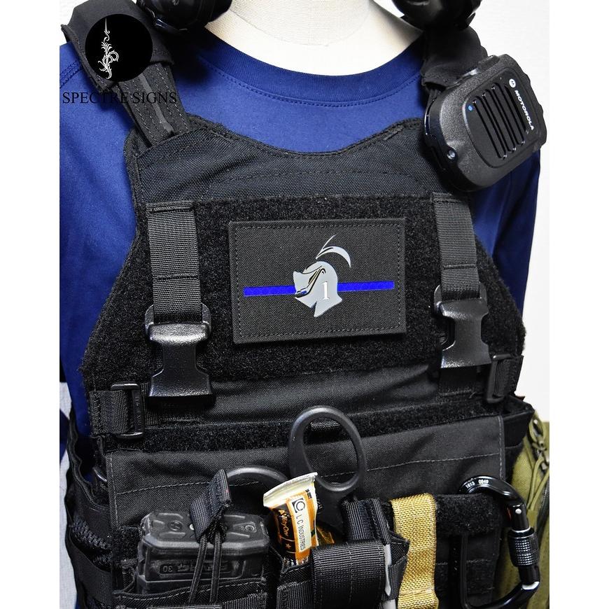 レーザーカットシンブルーライン Knight Shiftパッチ : SPECTRE SIGNS