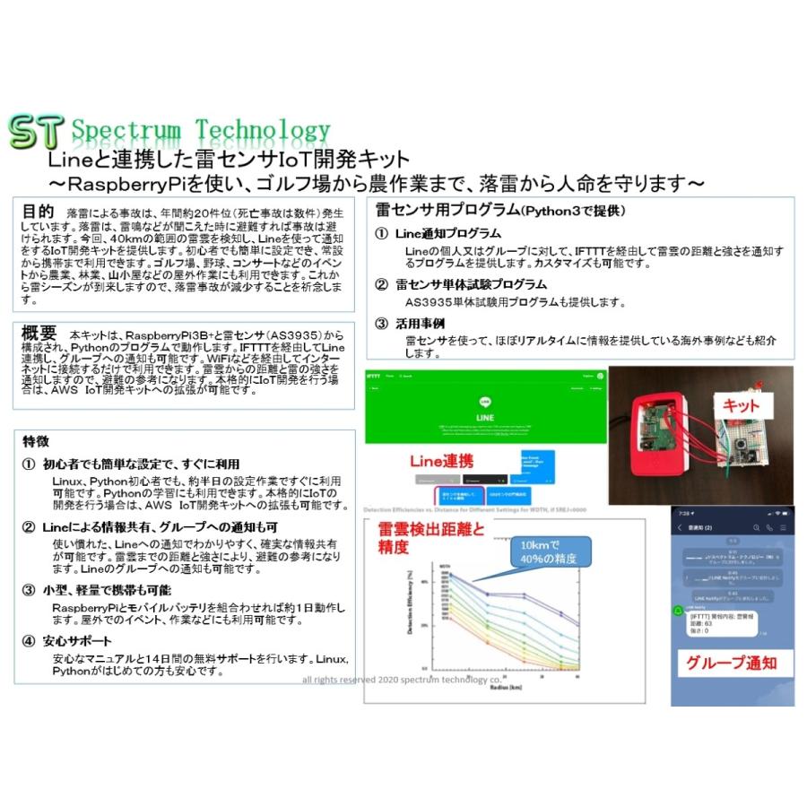 Ｌｉｎｅと連携した雷センサＩｏＴ開発キット |  | 04