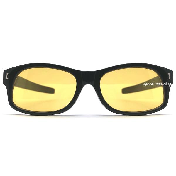 STRAIGHT TEMPLE BIKER SHADE BLACK × LIGHT YELLOW/イエローレンズ
