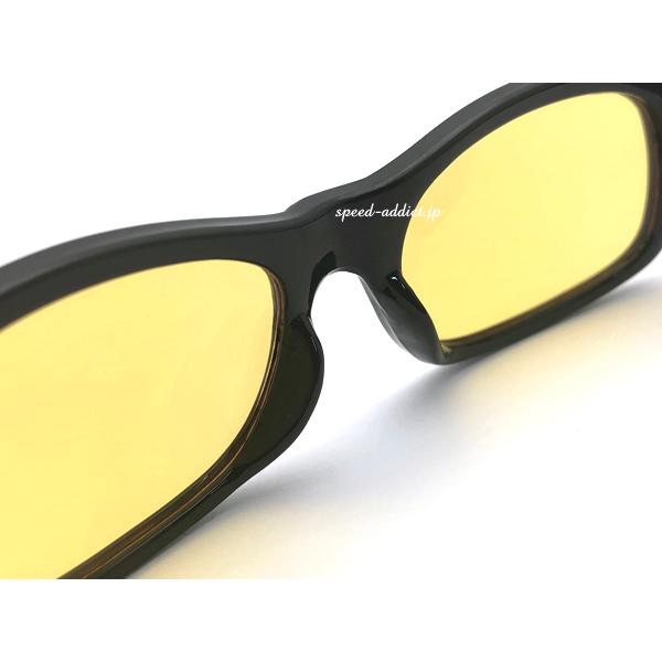 STRAIGHT TEMPLE BIKER SHADE BLACK × LIGHT YELLOW/イエローレンズ