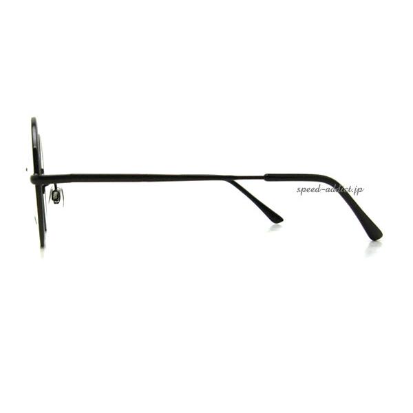 丸眼鏡 SUNGLASS for JAPANESE BLACK × CLEAR/黒ぶち伊達メガネロイド