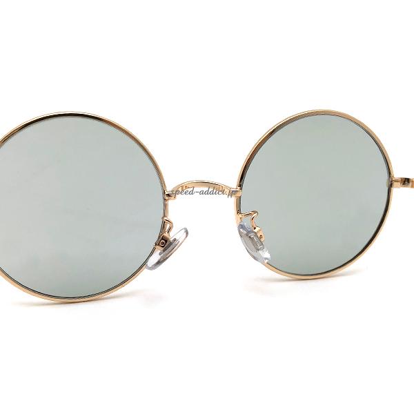 丸眼鏡 SUNGLASS for JAPANESE GOLD × LIGHT SMOKE/丸メガネ丸型