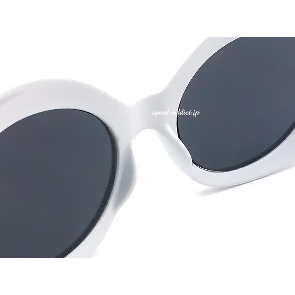 70's DESIGN OVAL SUNGLASS WHITE × SMOKE/白ニルヴァーナカート