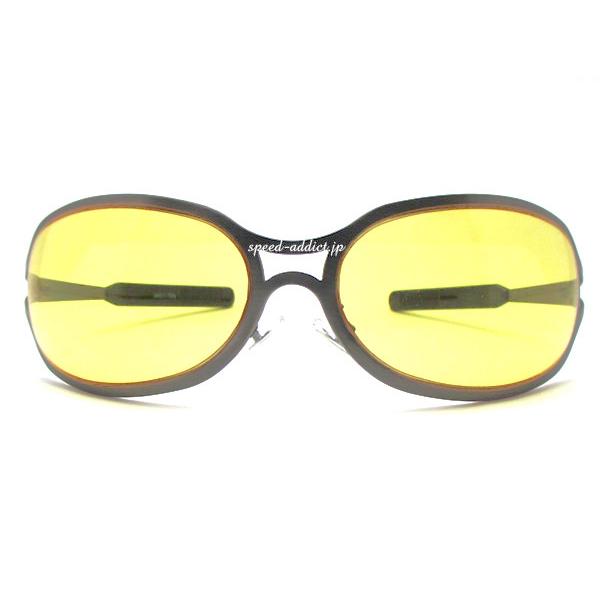 METAL OVAL SUNGLASS GUNMETAL × YELLOW/メタルオーバルサングラス