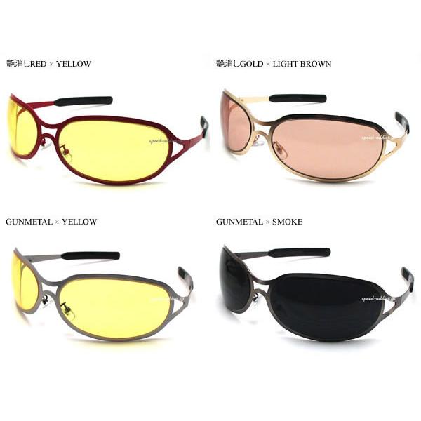 METAL OVAL SUNGLASS 艶消しRED × YELLOW/メタルオーバルサングラスlenny kravitzレニークラビッツhideモデルx japanヒデhydeハリウッド｜speed-addict｜02