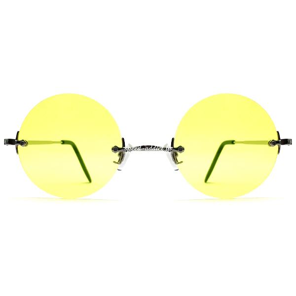 TWO POINT RIMLESS 丸眼鏡 for JAPANESE SILVER × YELLOW/ツー TWO POINT RIMLESS 丸眼鏡 for JAPANESE SILVER × YELLOW/ツー