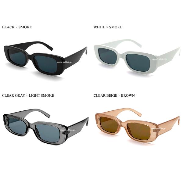 CHICANO SQUARE NARROW SUNGLASS BLACK × SMOKE/チカーノスクエア