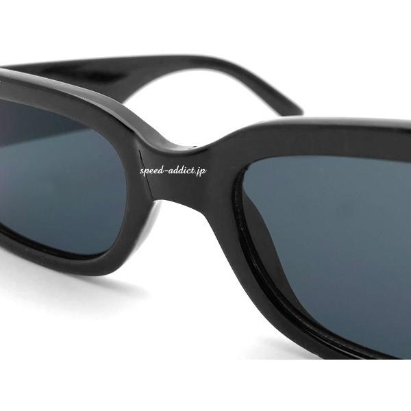 CHICANO SQUARE NARROW SUNGLASS BLACK × SMOKE/チカーノスクエア