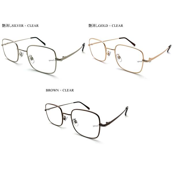 CLASSIC METAL SQUARE SUNGLASS 艶消しSILVER × CLEAR/クラシック