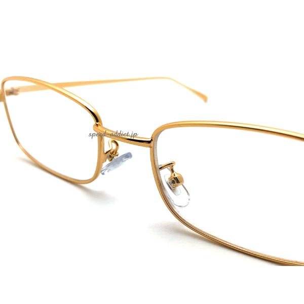 METAL SQUARE SUNGLASS for JAPANESE GOLD × CLEAR/メタルスクエア