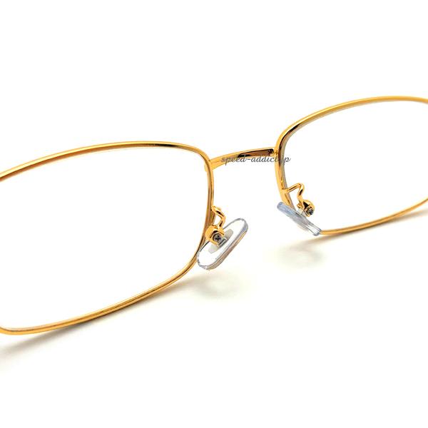 METAL SQUARE SUNGLASS for JAPANESE GOLD × CLEAR/メタルスクエア