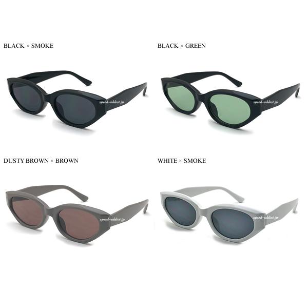 FLAT LENS CAT'S EYE SUNGLASS BLACK × SMOKE/フラットレンズキャッツ