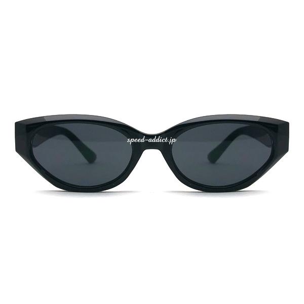 FLAT LENS CAT'S EYE SUNGLASS BLACK × SMOKE/フラットレンズキャッツ