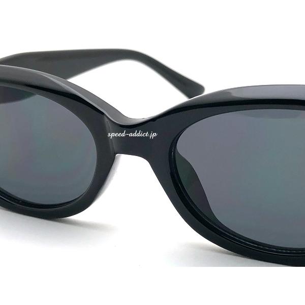 FLAT LENS CAT'S EYE SUNGLASS BLACK × SMOKE/フラットレンズキャッツ