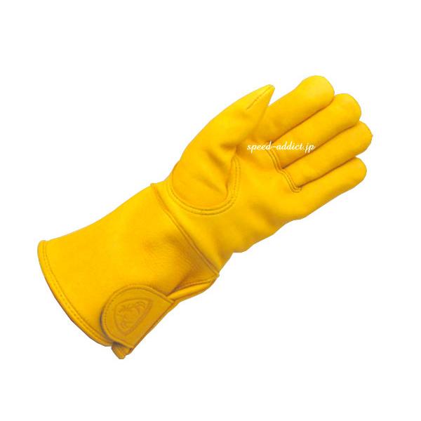 チャーチルグローブ ガントレット ゴールド イエロー 防水 裏地有 バイク CHURCHILL（チャーチル） CHURCHILL GLOVE GAUNTLET CGTW GOLD L