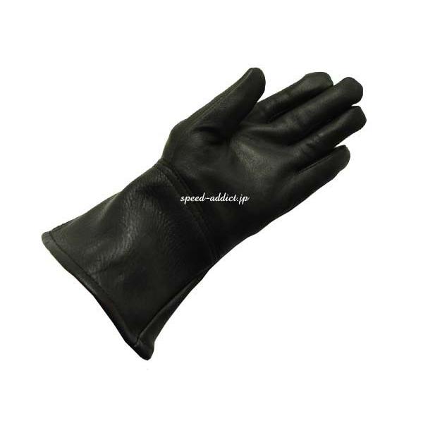 NAPA GLOVE GAUNTLET 820TL 裏地付 BLACK M ＋ インナーグローブ/ナパグローブ黒ブラックシンサレート40g鹿革本革thinsulateバイク用手袋_2