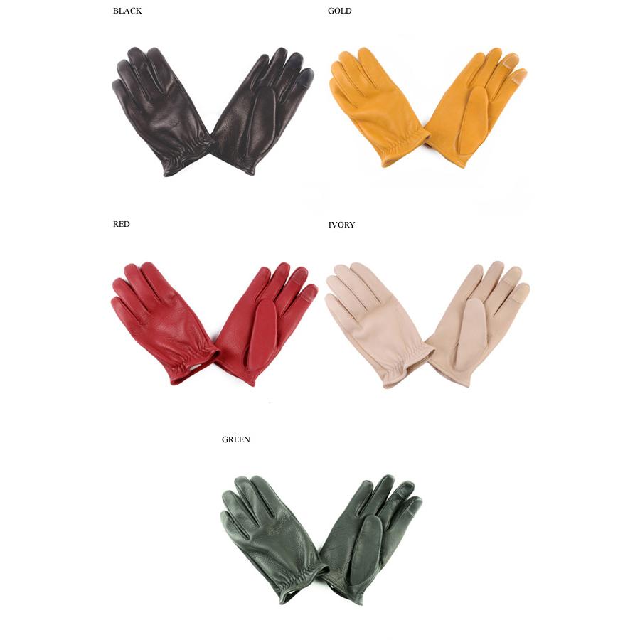 GMG DEER SKIN GLOVE ショートリスト GMG-07 BLACK /バイクグローブ