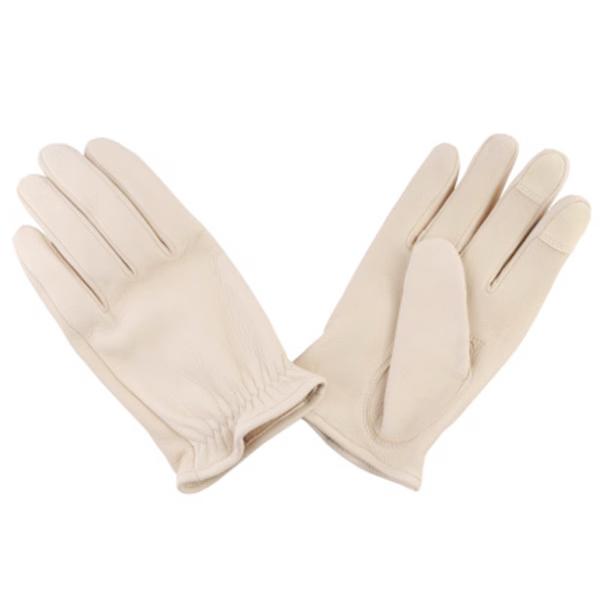 GMGのディアスキングローブショートリストGMG07 GMG DEER SKIN GLOVE ショートリスト GMG-07 IVORY/生成りアイボリー