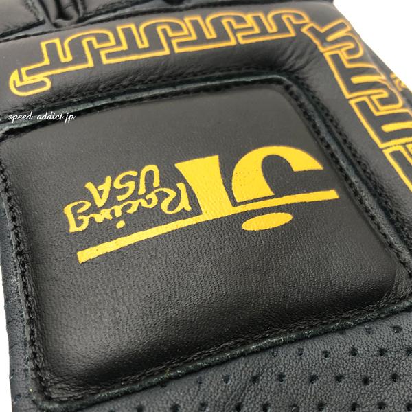 JT Racing USA VINTAGE RACING GLOVEBLACK × YELLOW/レーシング