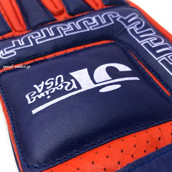 JTレーシングUSAビンテージレーシンググローブ S オレンジ ブルー JT Racing USA VINTAGE RACING GLOVE ORANGE × BLUE/レーシング