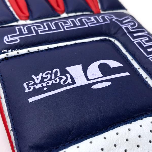 JT Racing USA VINTAGE RACING GLOVE RED × WHITE BLUE/レーシング
