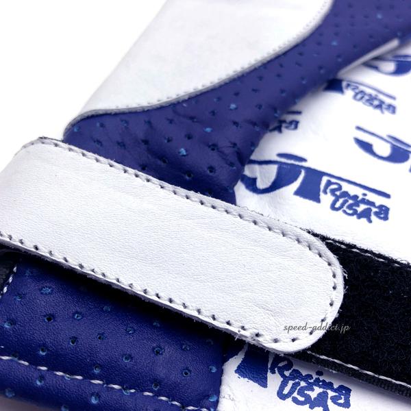 JT Racing USA VINTAGE RACING GLOVE WHITE × BLUE/レーシンググローブ