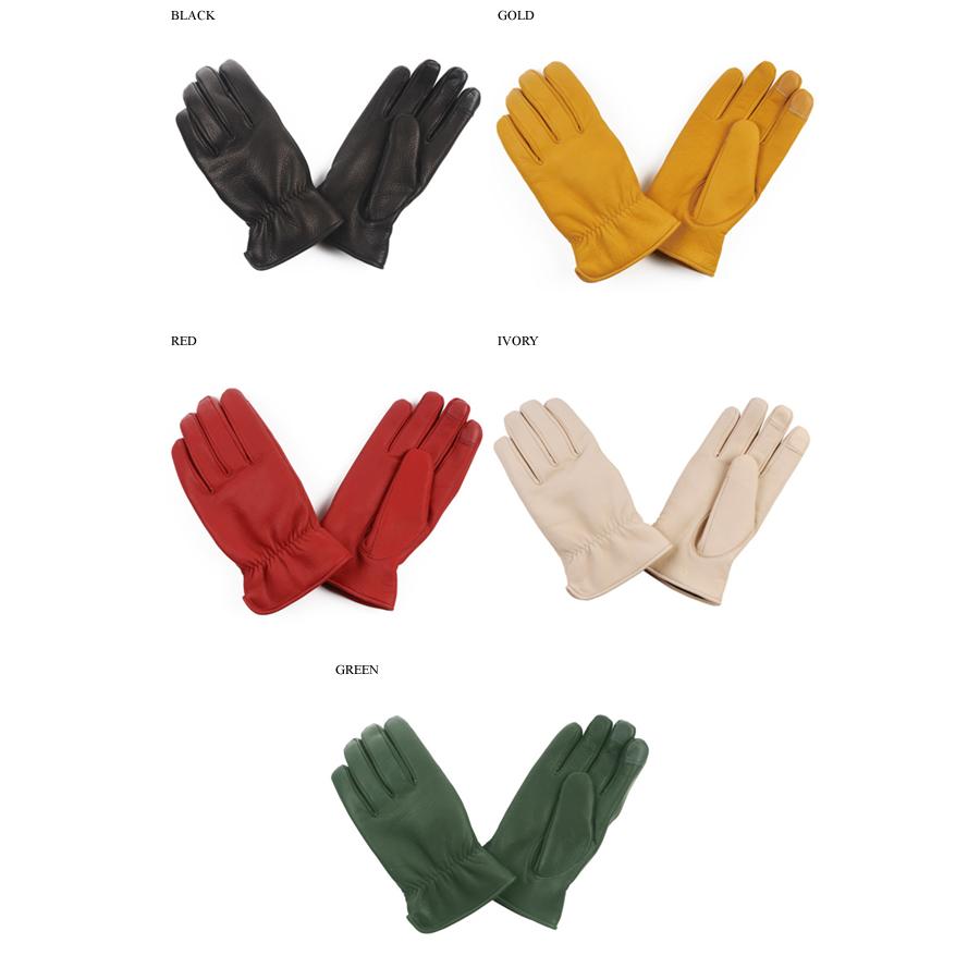 GMG DEER SKIN GLOVE THINSULATE GMG-11 RED S/レッド赤ディアスキン